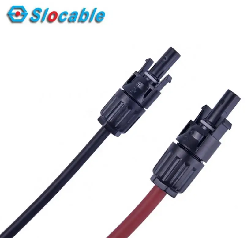 Slocable 1500V 6 мм2 3to1 Удлинительный кабель в сборе для системы солнечной