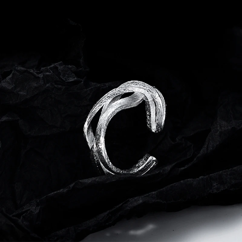 ICEBELA Fashion Jewelry 925 Sterling Silver Personality Geometric Hollow Line Ear Cuffs Women Silver