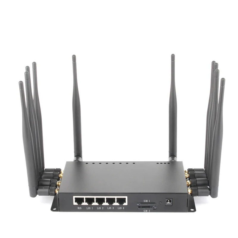 
Ragewave QCA9531 802.11ac dual band 4 SIM cards 4G wifi router with 5 PCIE slots and gigabit multi network aggregation router 
