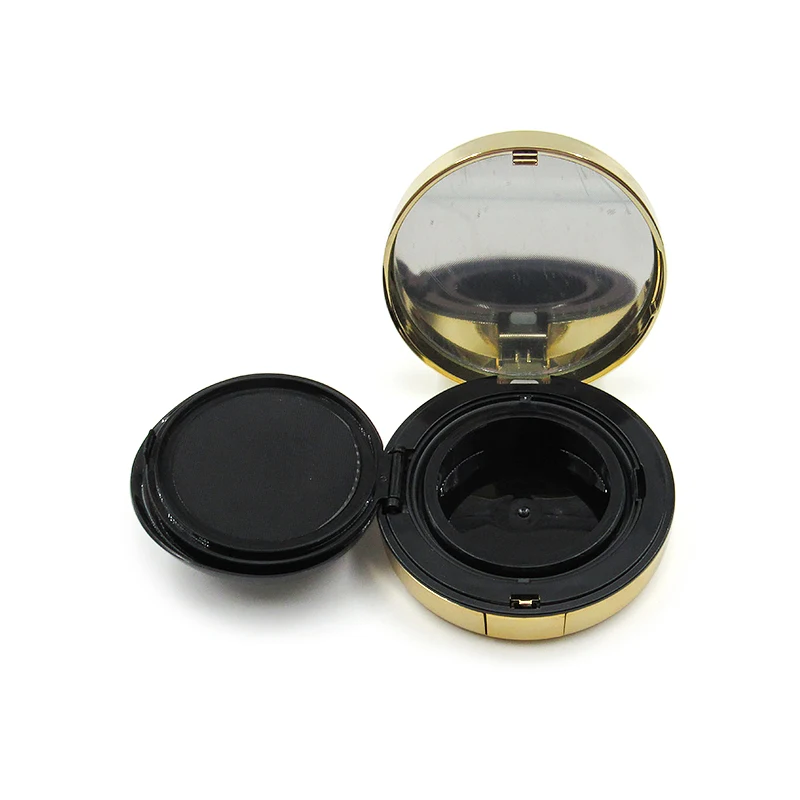 Wholesale luxury makeup cushion liquid foundation plastic case, 14g round cushion BB powder empty case custom cosmetic packaging