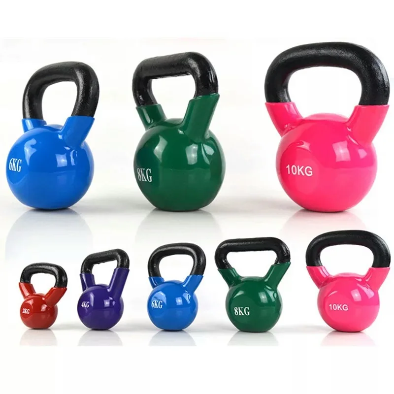 Amazon hot sale home colorful woman use Dumbell/Kettlebells with rack