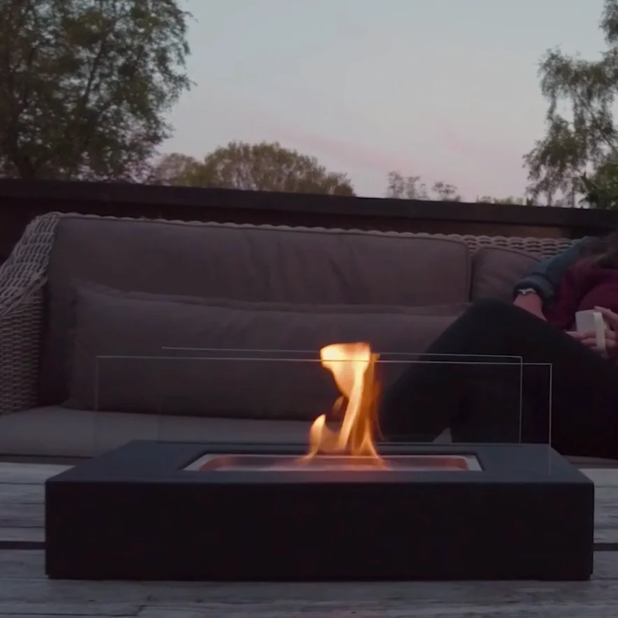 Портативный стеклянный камин Inno living TT28 стол для огня из этанола