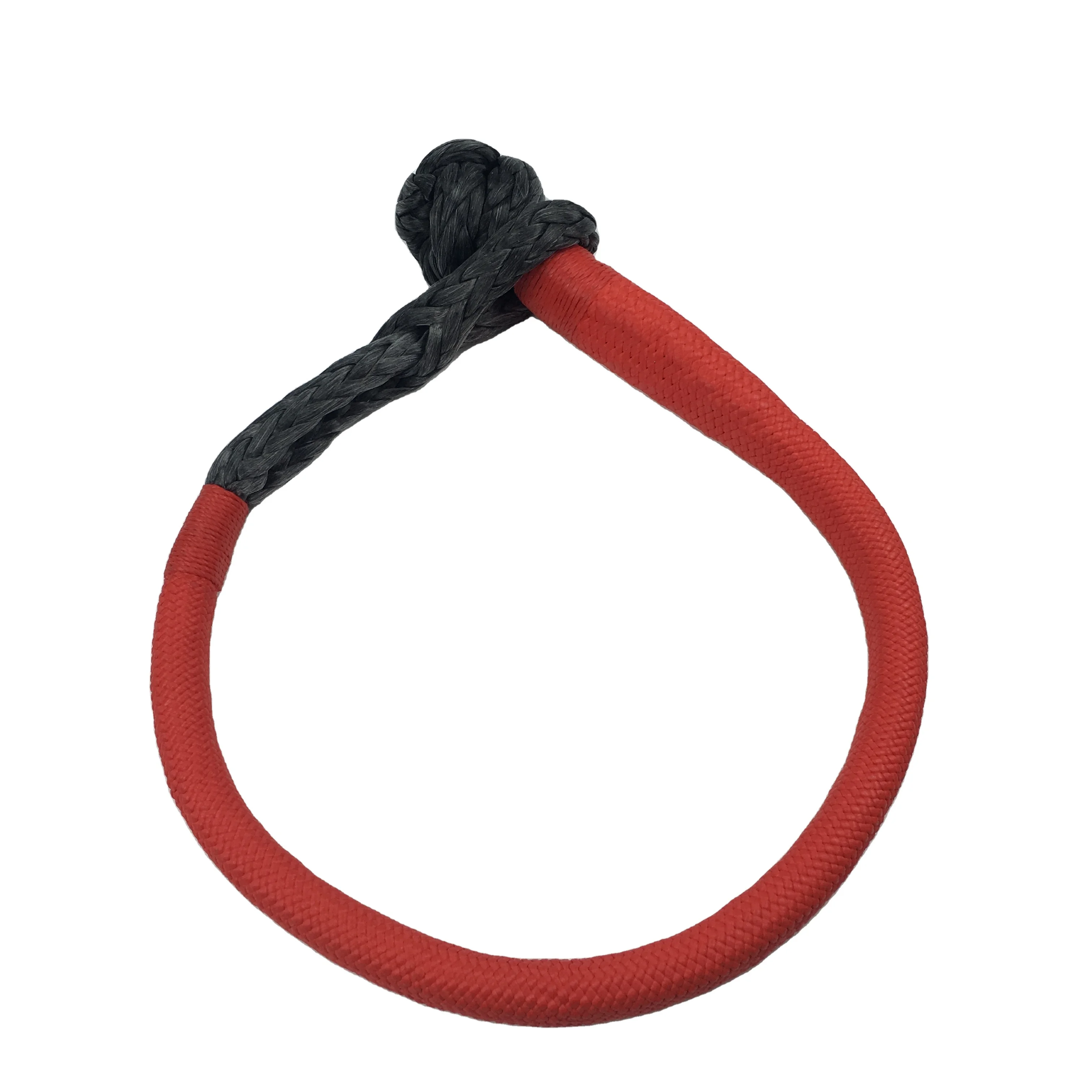double braided Uhmwpe Towing Soft 14t Strong Strength Shackle For Recovery Winch Rope