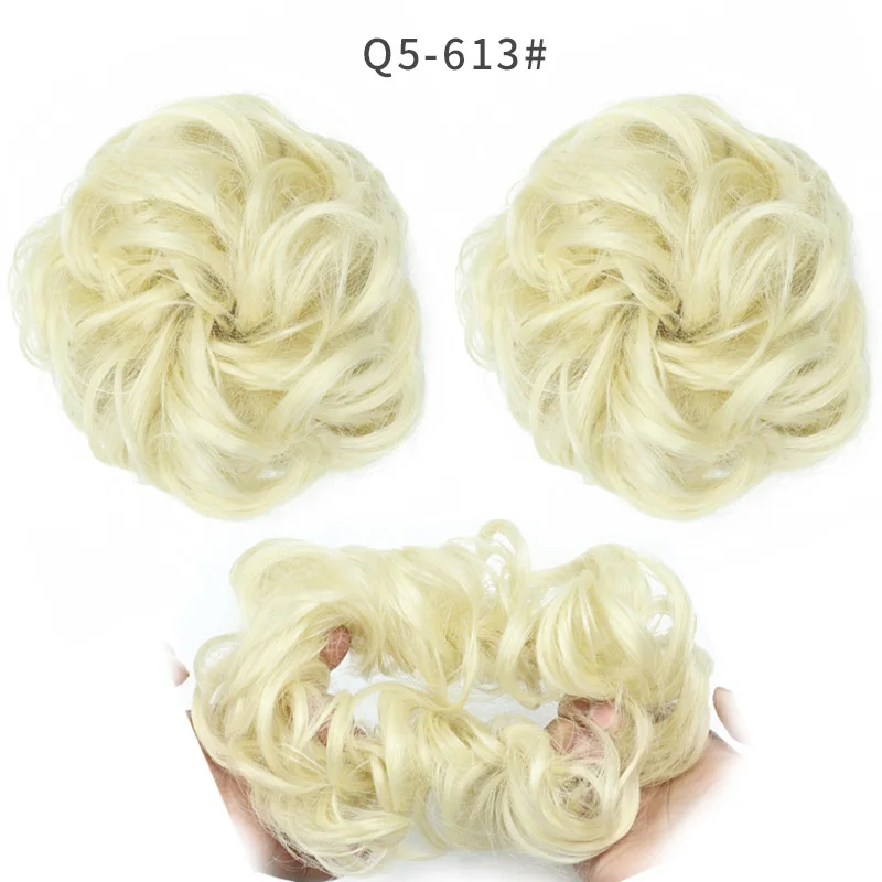 Messy hair ring rubber band elasticity fluffy curly hair European and American hair accessories headdress head bud flower chemic