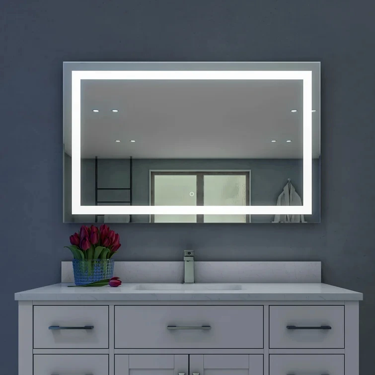 Modern Simple Home Decor Wall Mirror Frameless Led Bathroom Mirror With Lights