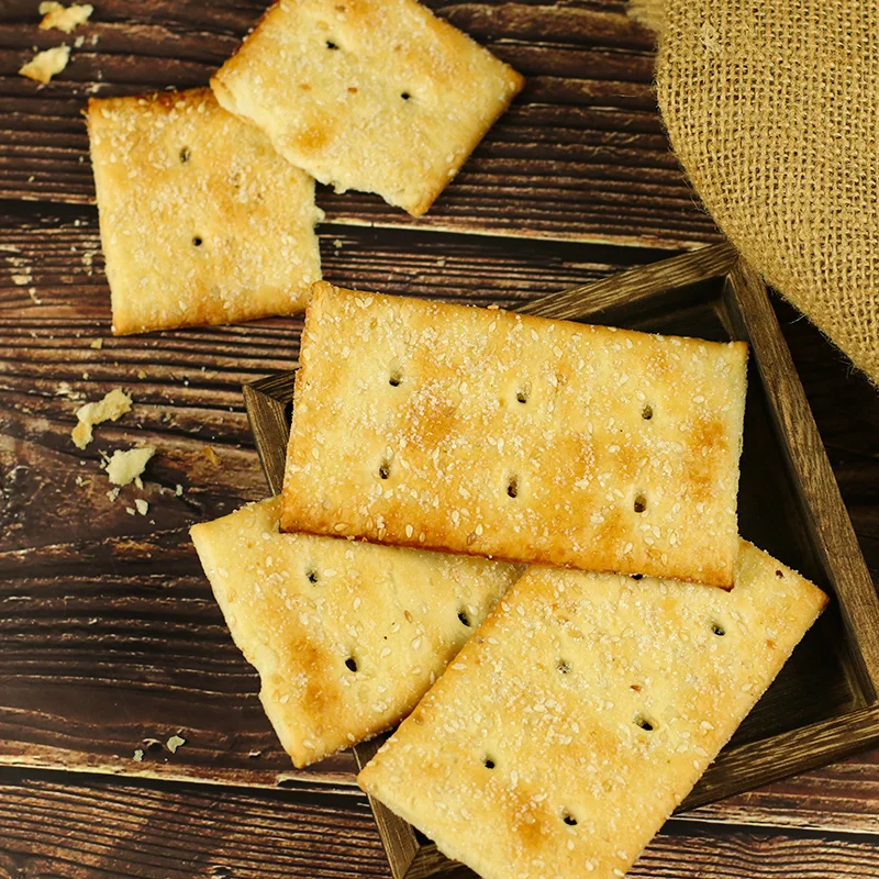 Wholesale Chinese Snack Puff Food Pastry Healthy Exotic Biscuit Baked Goods Cookies Baklava Wheat Protein Grain Cracker