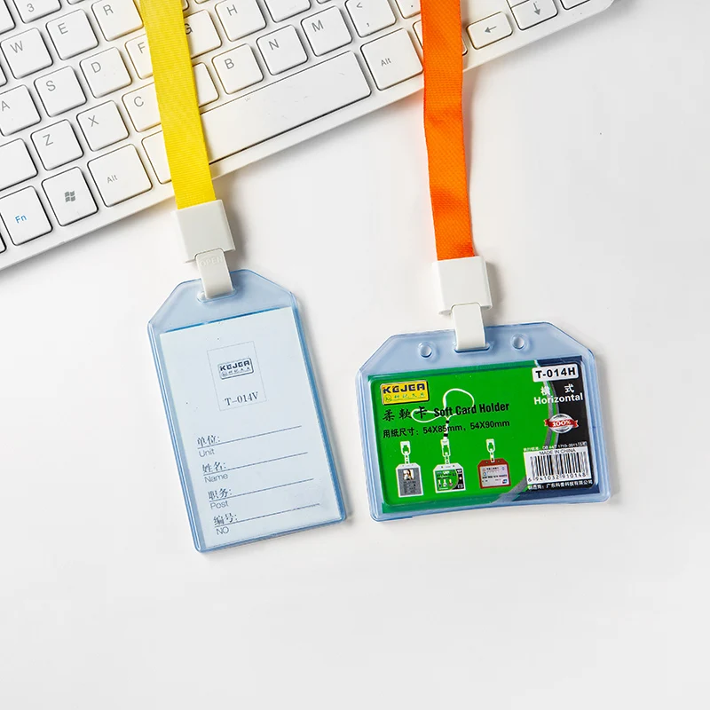 kejea T-014V double transparent soft plastic card holder