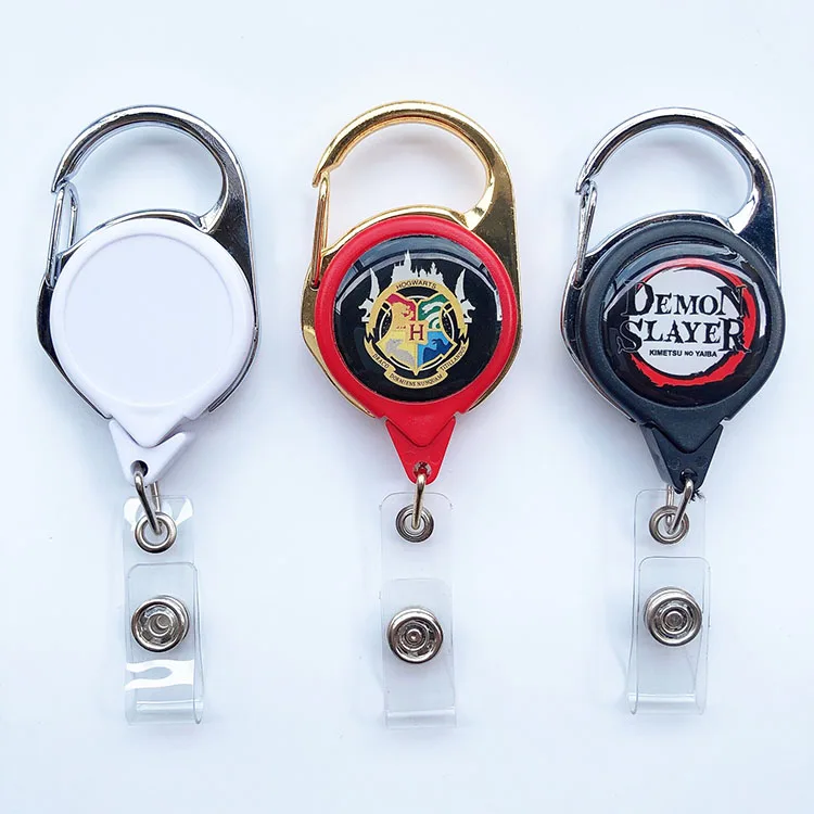 Promotional Retractable ID Card Badge Holder Custom Design Logo yoyo Badge Reel