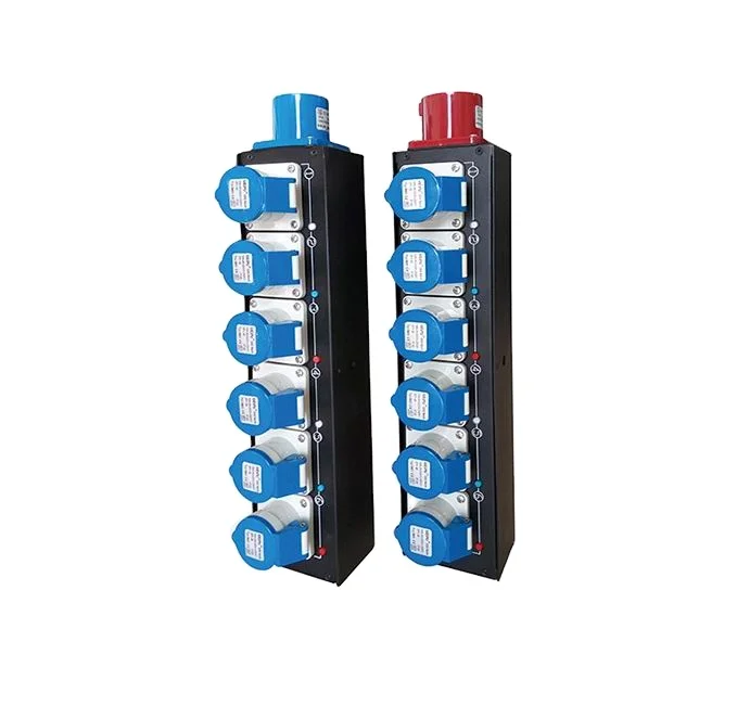 Outdoor use small power distribution box 16 amp distribution box with 32 amp power input and 16A 3pin connectors output