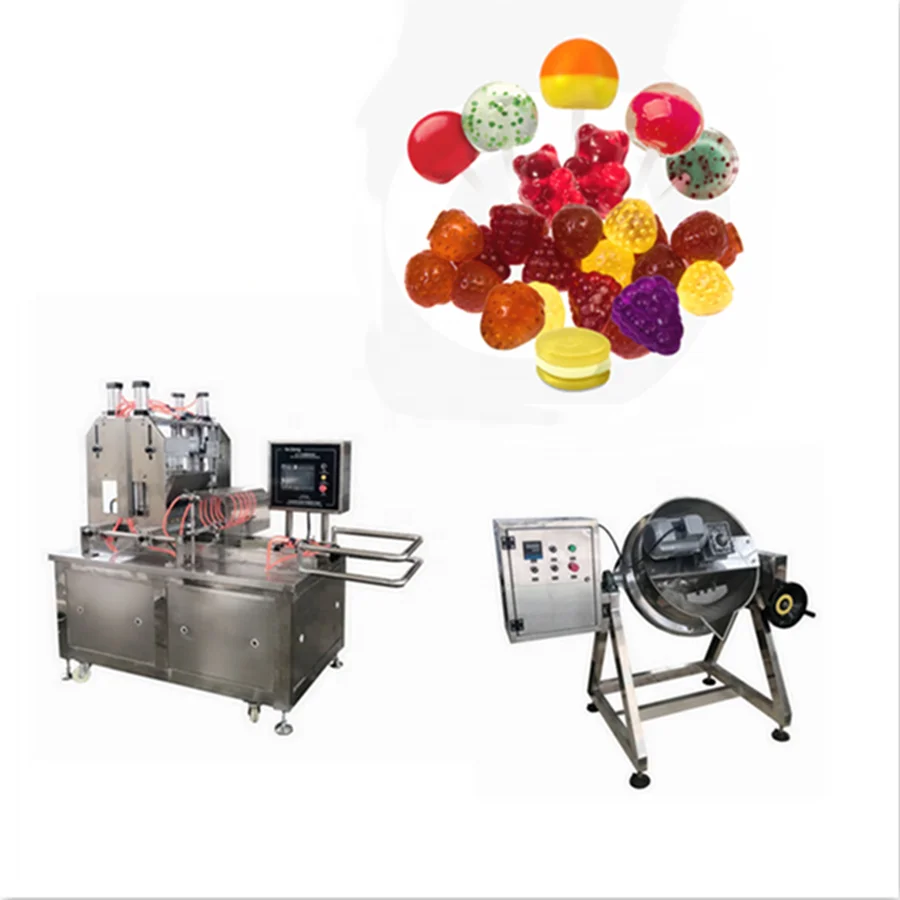 30-50kg/h Semi automatic Banana Bear Shape Gelatin Pectin Candy Production line