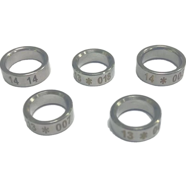 small uv laser anodizing factory bird ring stainless steel parrot aluminium ring stainless steel quails open bird leg ring