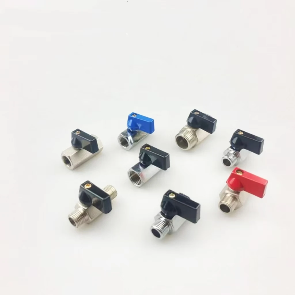 Lead Free BSPT Thread NPT Brass Mini Ball Valve Lever Female Male Shut-Off Valve Mini Valve 1/2