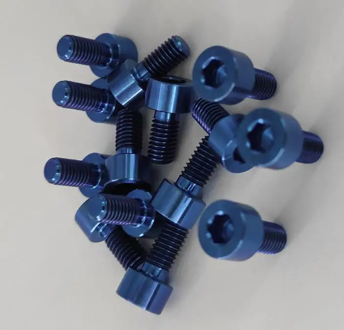 Цветные Титановые Болты m5 синие анодированные титановые болты din912 Титановый Сплав