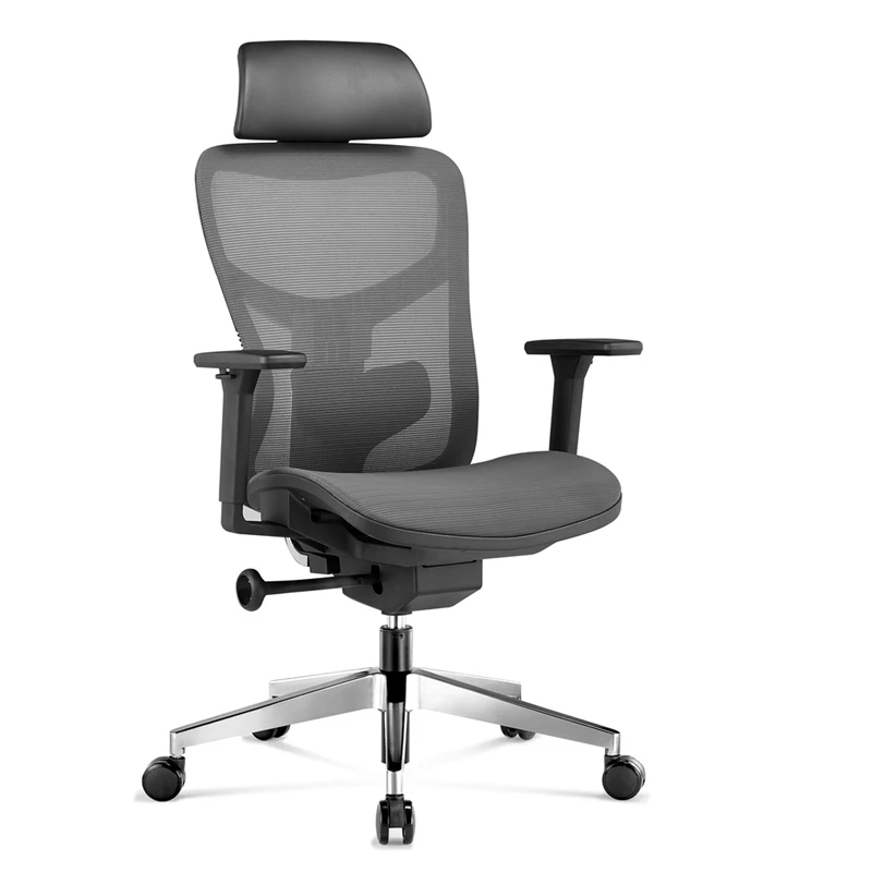FoShan factory New Model Best Ergonomic Office Chair Arched Chair 200kg Brown Leather Chair For Office Top China Furniture