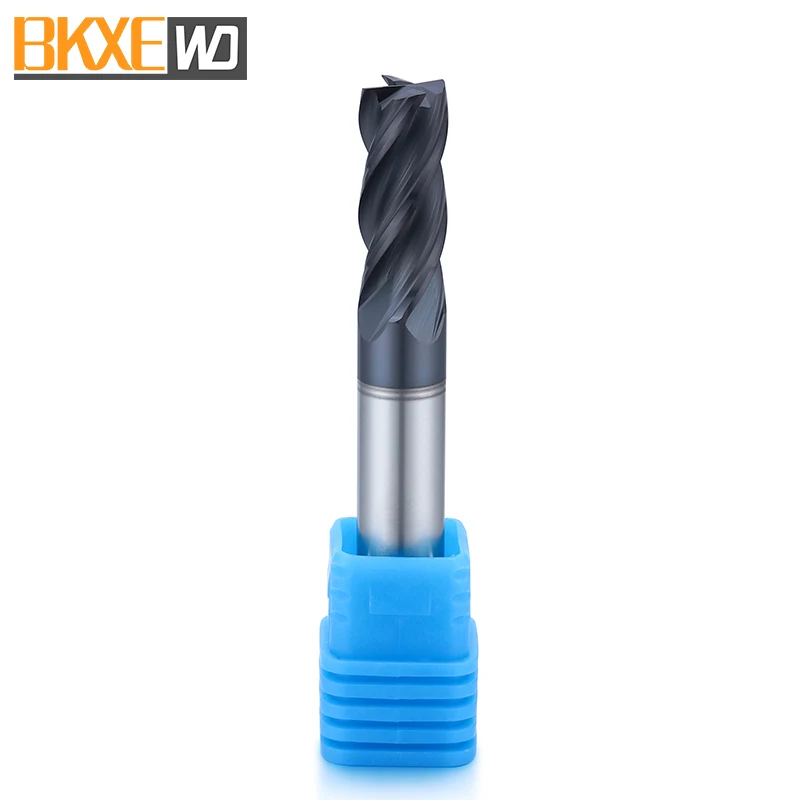 BKXE Customized 4Flutes Solid Carbide End Mill CNC Square End Mills For Steel