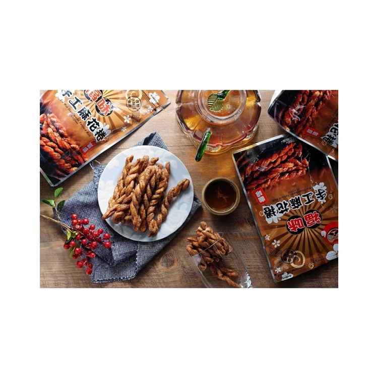 
New arrival 2021 supplier Dry food cereals twisted rolls flour palm oil sucrose snacks healthy 