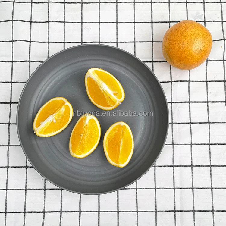 Tuoda02  10'Wheat Straw Plates Unbreakable Dinner Plates Dishwasher & Microwave Safe Reusable Lightweight Plastic Plates