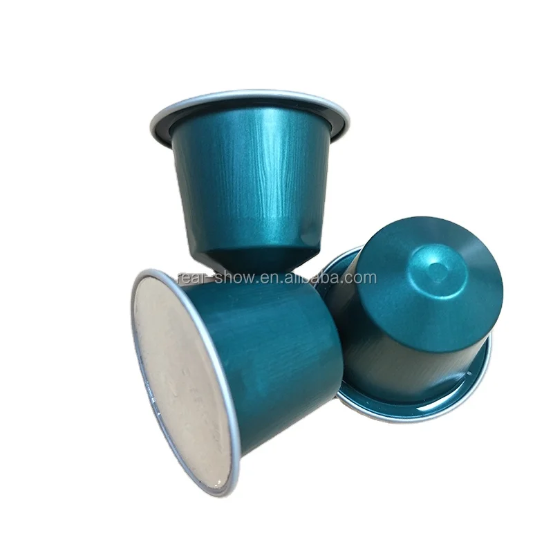 Empty pure Aluminium foil coffee capsule with cover