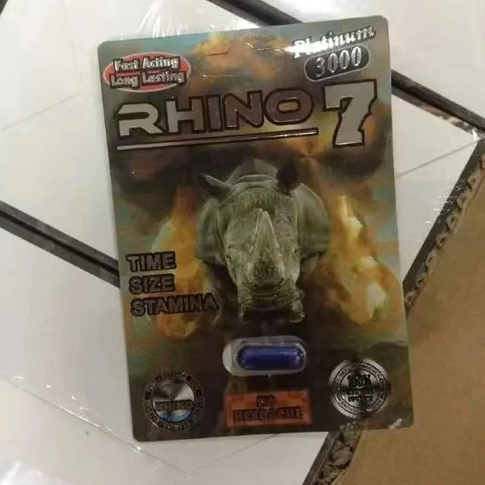 Фабричные таблетки Rhino для увеличения пениса повышения мужской сексуальной активности индивидуальный логотип карта с 3d-эффектом пластиковая коробка упаковка
