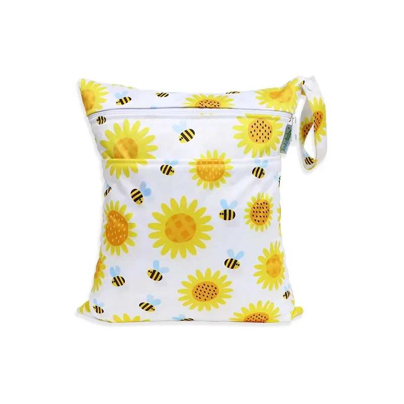 Custom Logo Large Baby Washable Reusable Waterproof Diaper Cloth Wet Dry Bags