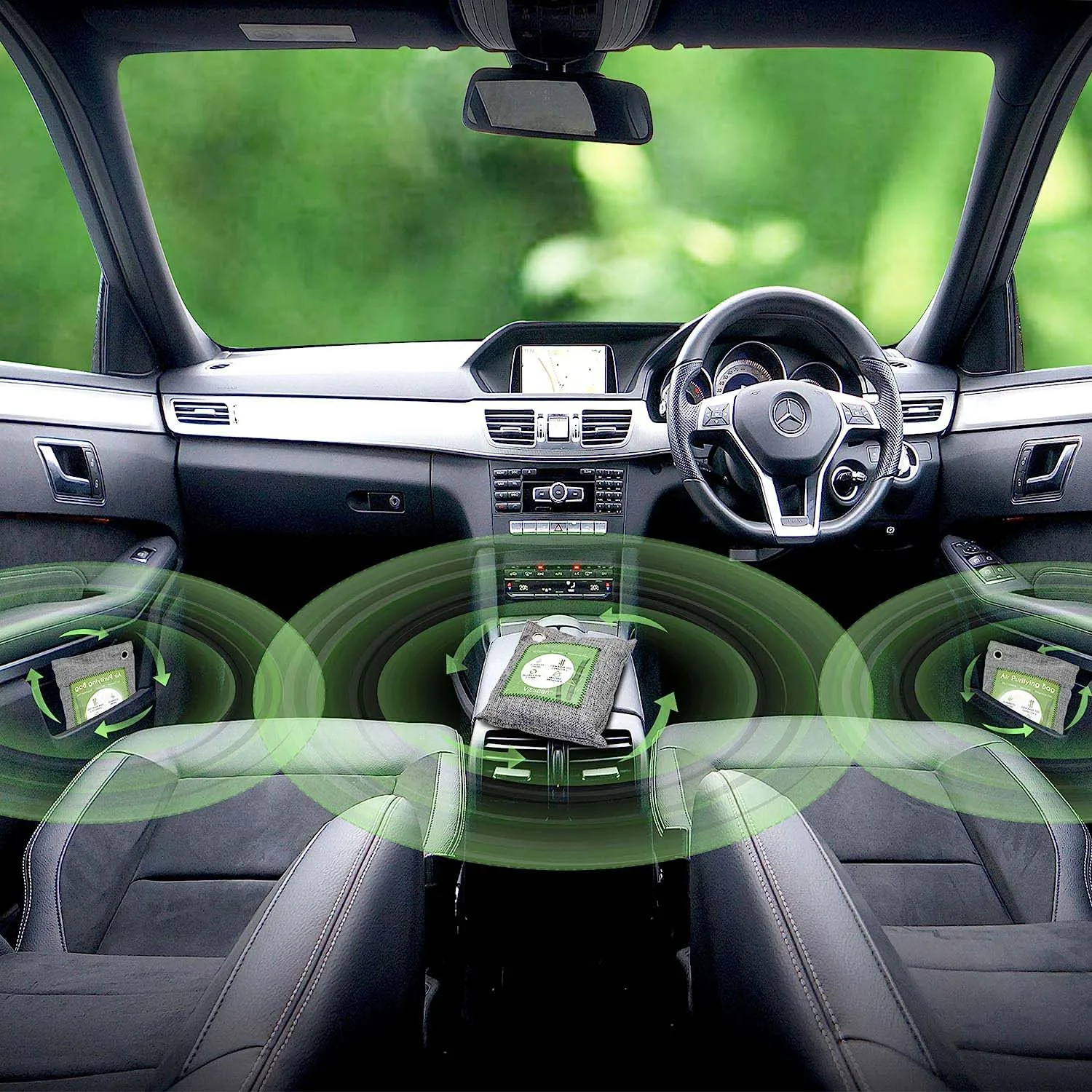 12 Pack Bamboo Charcoal Air Purifying Deodorizer Bag Car Odor Eliminator Moisture Absorber Shoes Deodorant (6x50g 6x150g)