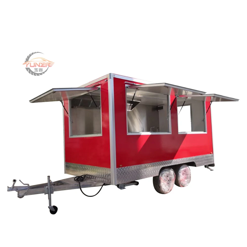New Listing Customized Multifunctional FRP Square Ice Cream Food Truck for All Kinds of Food Catering