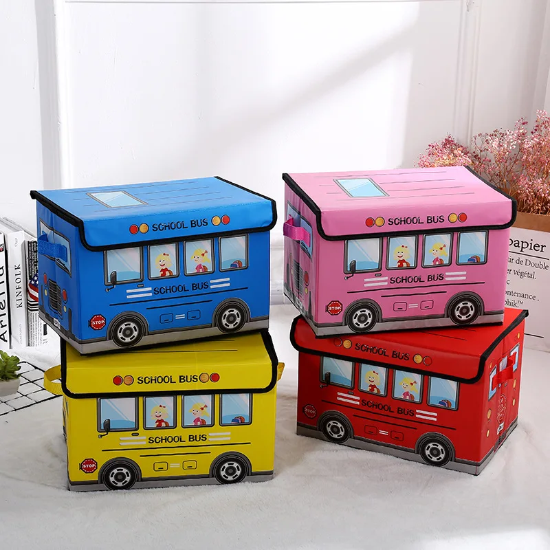 Collapsible Clothes Toy Books Cosmetic Kids Cartoon Pattern Storage Box