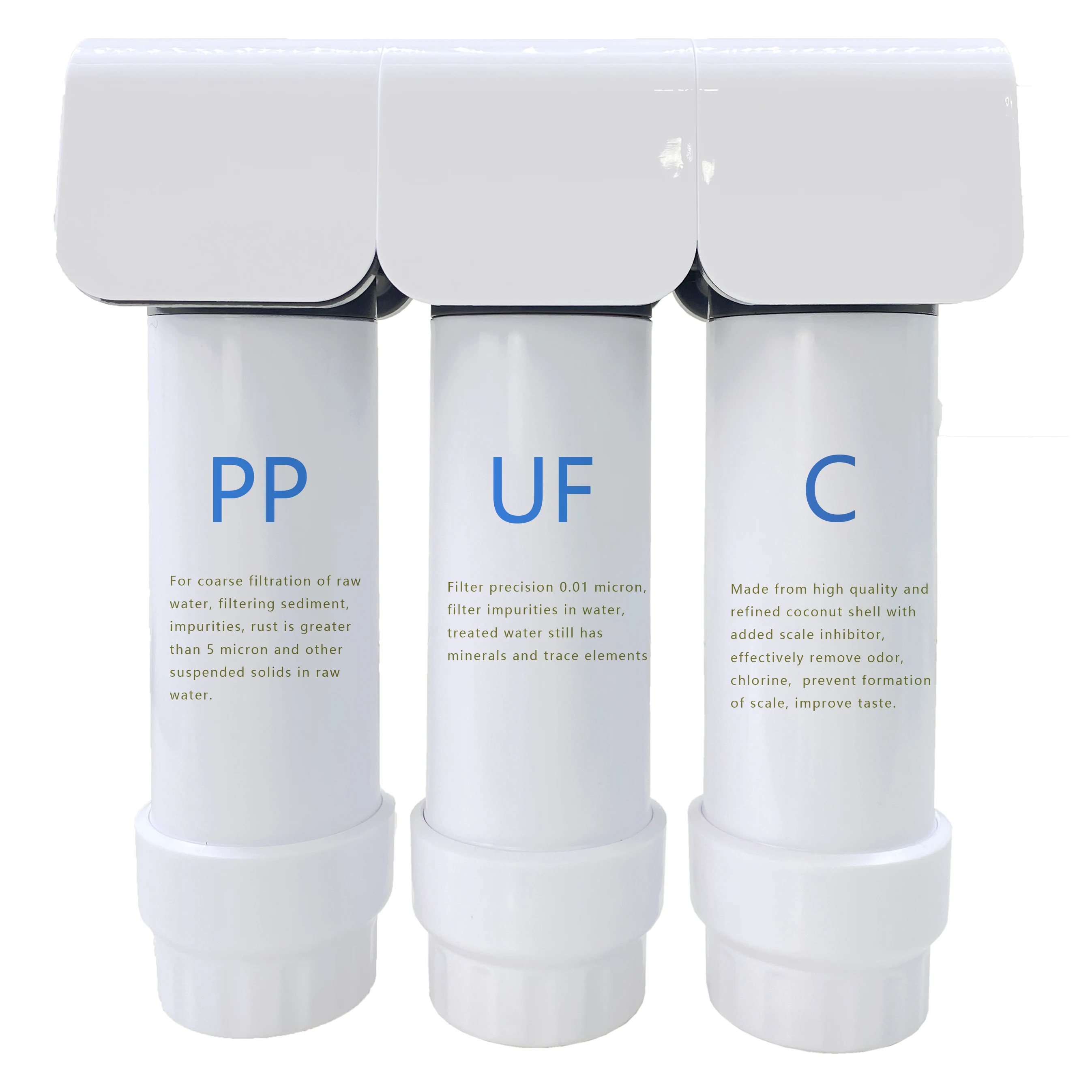 cooler 3 Stages Twist In/Easy Replace UF  water filter system filter alkaline water pp melt blown filter cartridge