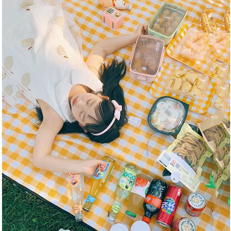 Outdoor picnic mat camping moisture-proof portable non-woven Oxford cloth thickened waterproof weekend outing tent floor mat