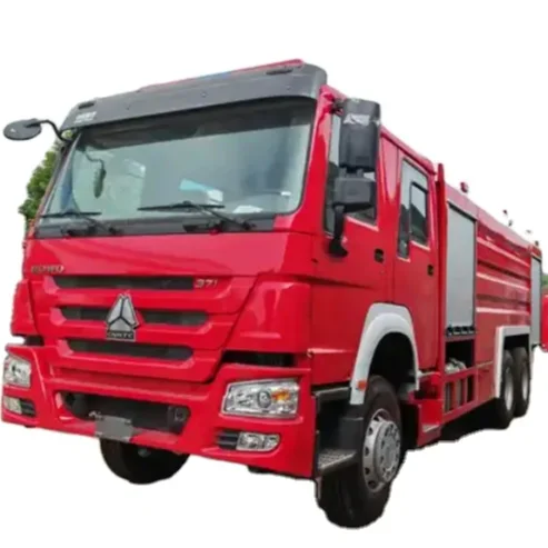 Sinotruk Howo 6x4 Emergence Vehicles Electric Engine Truck Fire Fighting Truck Firefighter Tanker Manual Euro 2 Diesel 25m