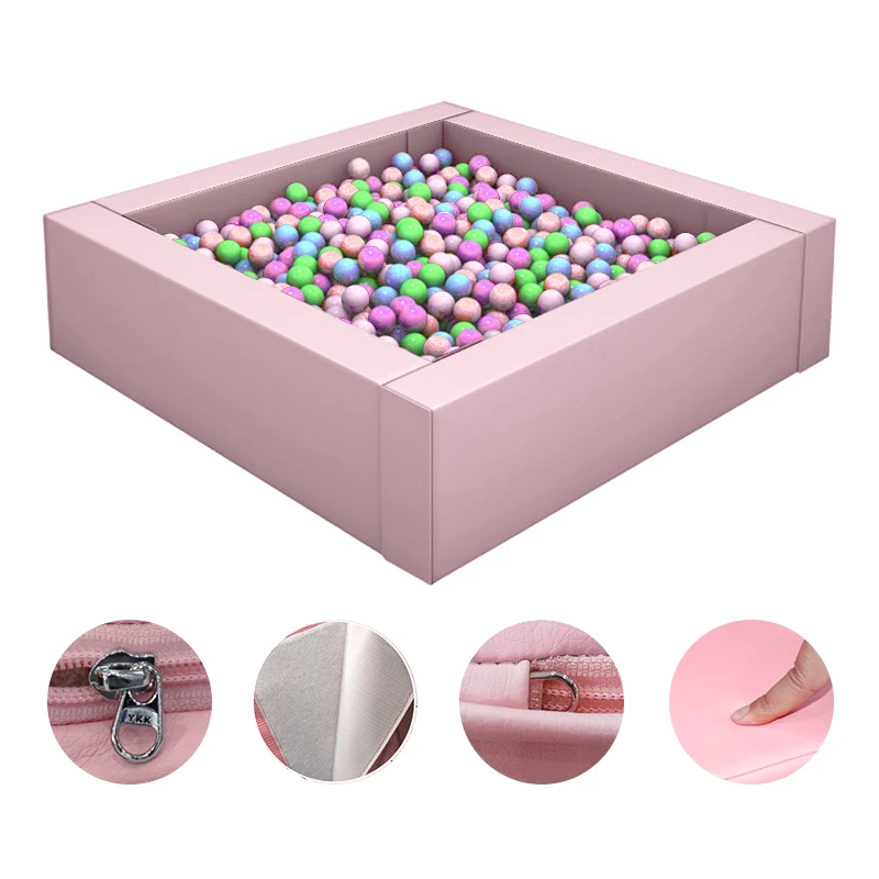 Custom Indoor Square Foam Ball Pit with Slide Soft Play Equipment for Kids for Shopping Mall Parties