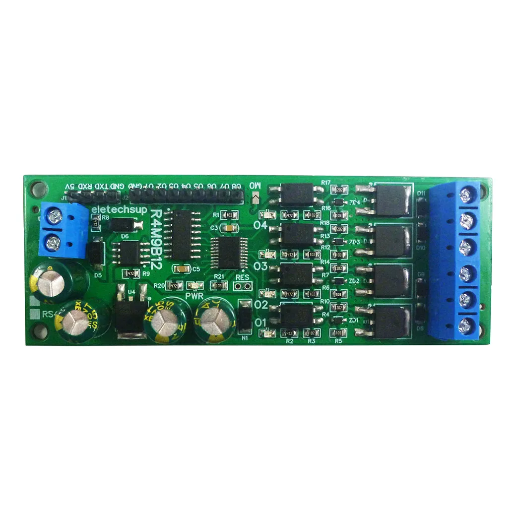 DC 12V 24V RS485 Multifunction Solid State Relay Module 4CH MOS Transistor & 8CH TTL Level Output Board Modbus RTU & AT Command