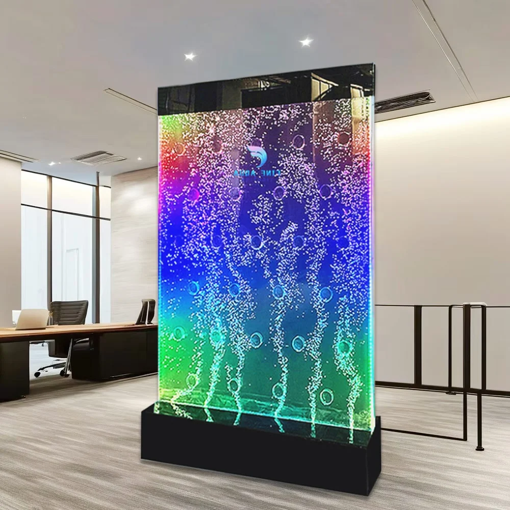 Modern Acrylic Water Bubble Wall Panels Movable Partition LED Decorative Wall