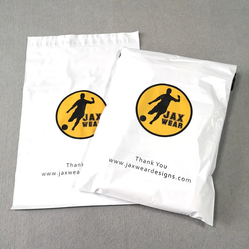 Eco-friendly Wholesale Shipping Poly Bags For Clothes Packaging , Custom Logo White Mailing Mailer Bags Plastic