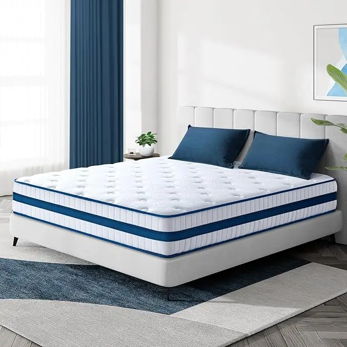 Single Spring Mattress with Air Buffer Spring Gel Memory Foam Mattresses Bedroom Furniture Support Medium Memory Foam Firm