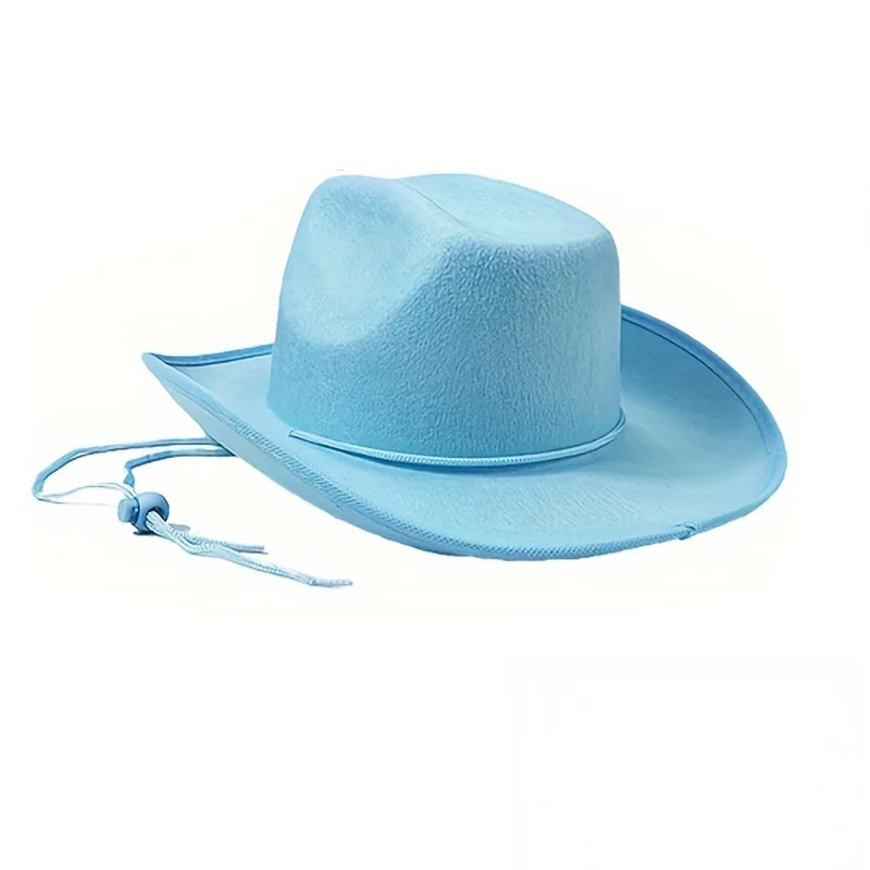 Cowboy Birthday Party Western Cowgirl Hat Felt Cowboy Hats With Adjustable Drawstring Hat For Boys Girls