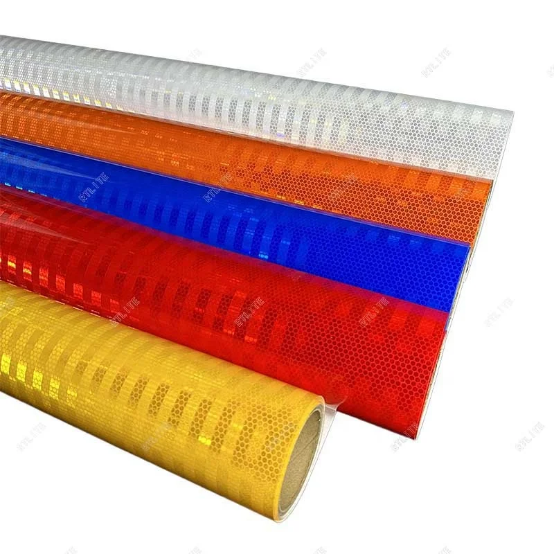 1.22m*45.7m High Intensity Prismatic Retro Safety  Reflective Printable Honeycomb Vinyl Roll for Road Sign