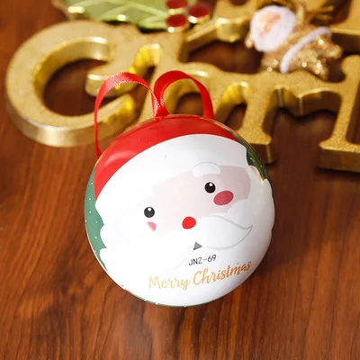 Large quantity Christmas decorations wholesale cheap holiday celebration round ball candy box gift box iron ball