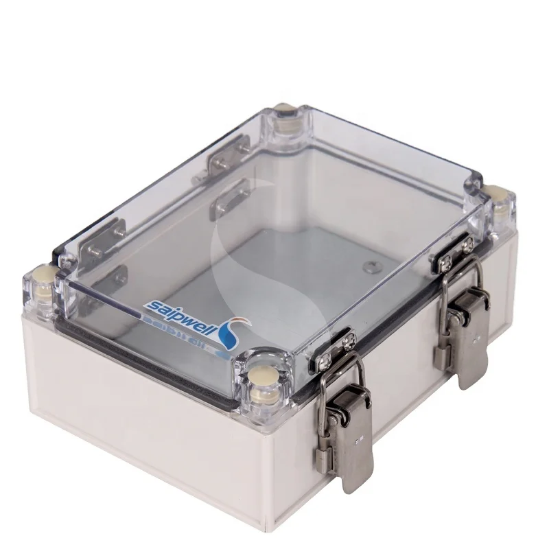 Saipwell/Saip  IP65 stainless steel buckle ABS/PC din rail control enclosure  DS-ATS-1217  plastic distribution box