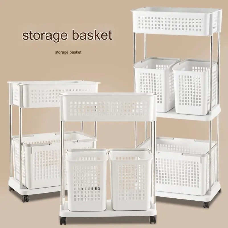 Removable Classification Dirty Laundry Basket Storage Clothes Basket Organizer Bins With Wheels Handles