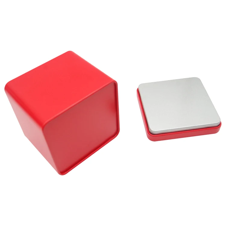 Decorative Red White Sugar Large Coffee And Tea Containers Airtight Storage Tea Tin Box For Tea