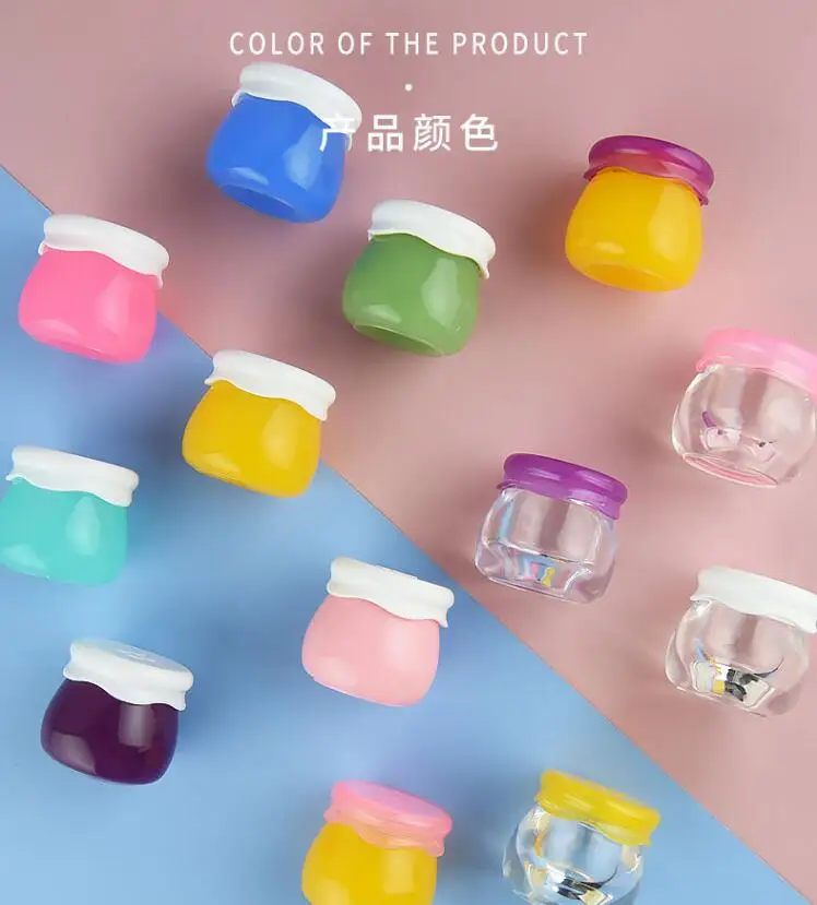 10g acrylic lip glaze lipstick fruit jam series bottle face cream cream bottle portable cosmetics packaging