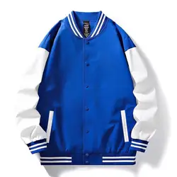 Custom Hot Sell Striped Ribbed Neckline Closure Bomber puffer Jacket Men  Long Sleeves Unisex Sport Wear Jacket