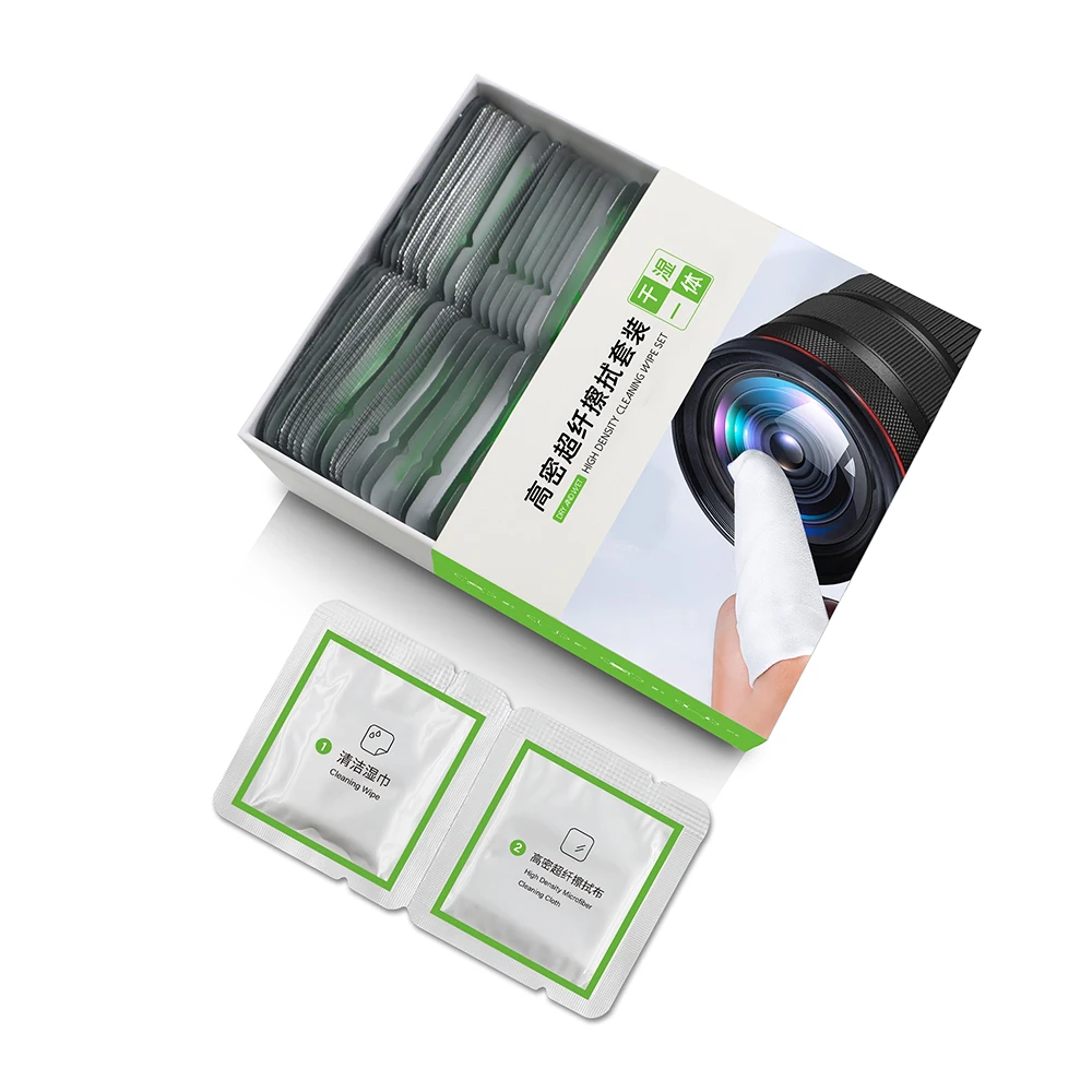 Popular OEM custom logo disposable individual camera cleaning lens wipes for glasses