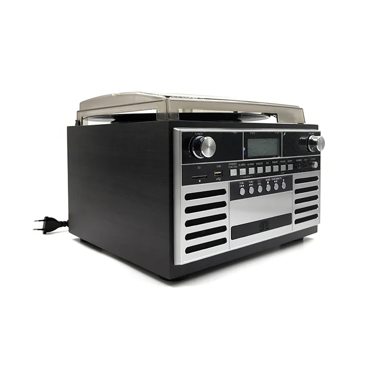 Hot Selling Factory Price Portable Vintage Multifunction Retro Bluetooth LP Music Vinyl Record Turntable Player