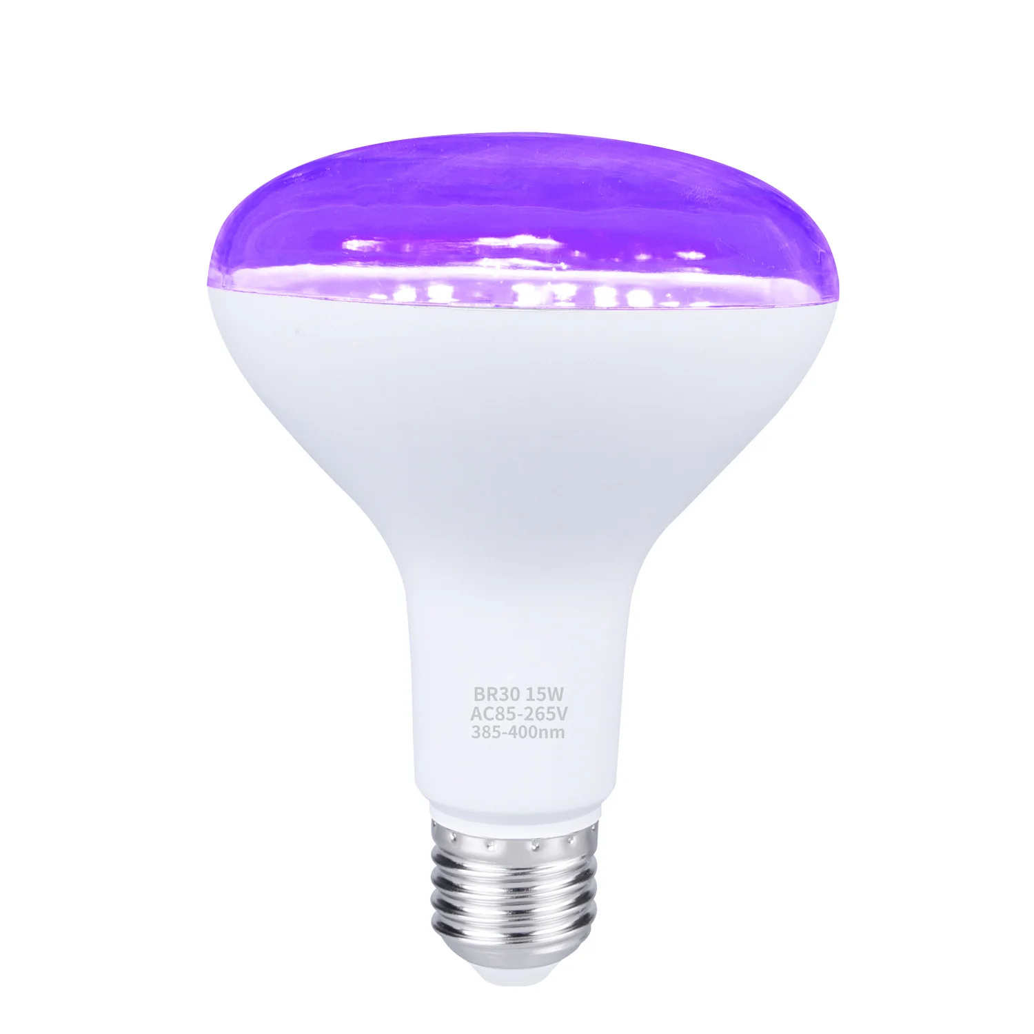 UV Black Light Bulbs 15W(100w Equivalent) BR30 E26 Medium Base UVA Level 385-410nm Glow-in-The-Dark UV Blacklight for Paints