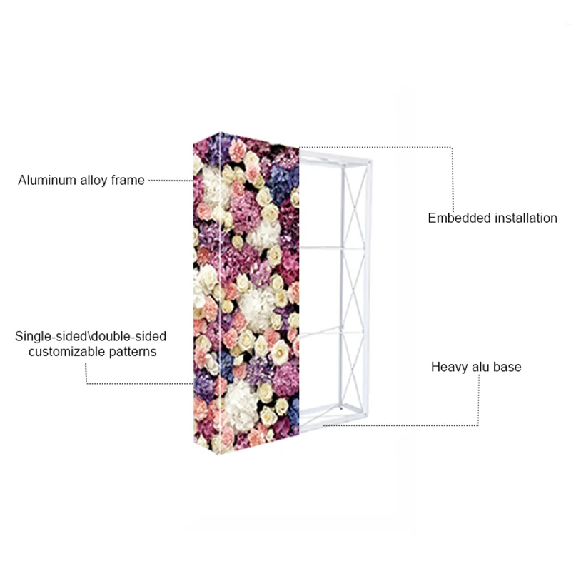 Advertising Tradeshow Exhibition Booth Display Tension Fabric Backdrop Seg Pop up Led Backlit Light Box