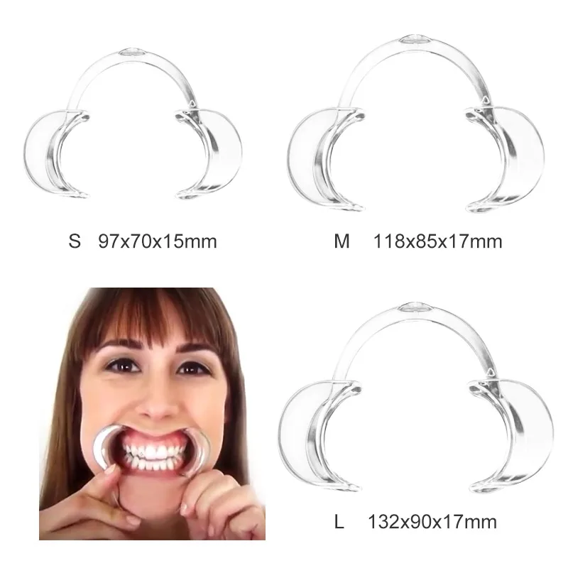 Optragate Large Dentist Blue Color Orthodontic Teeth Whitening C Shape Mouth Opener Lip And Cheek Dental Mouth Cheek Retractor