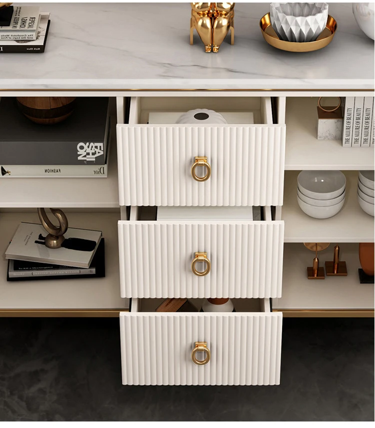 Modern Sideboards Buffet Cabinets High Gloss White Led Wooden Sideboard Cabinet