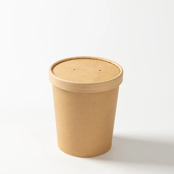 Eco Friendly Kraft Paper Bowl Compostable Take Out Food Lunch Salad Bowls Lid Cake Box Cupcake Boxes Paper Board with PET PP